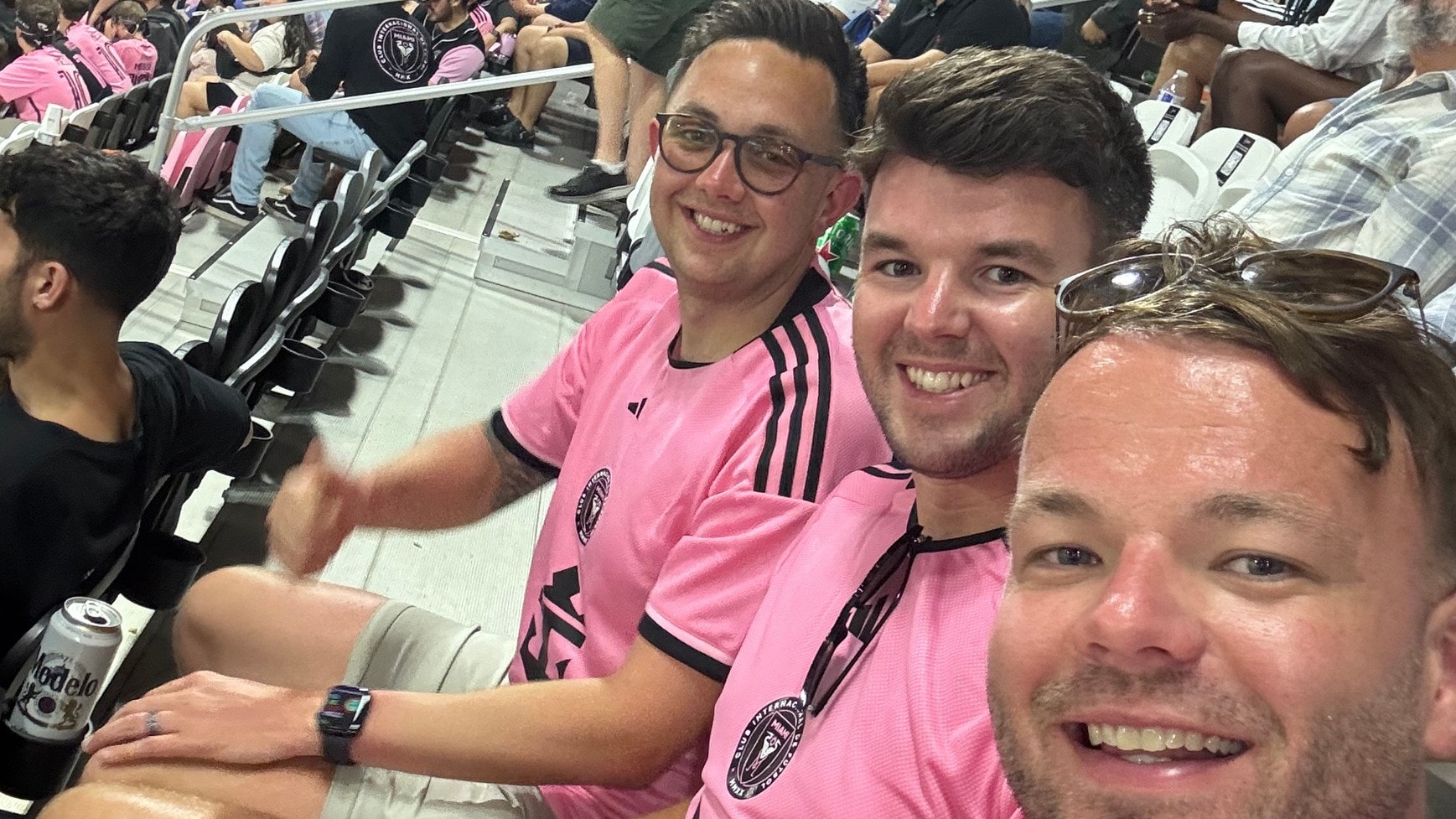 The Flow team at a match